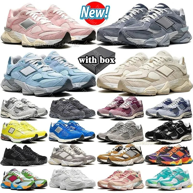 Designer trainers free shipping 9060 men women 2002r running shoes 1906 530 327 triple black cat suede sea salt arctic grey raincloud pink sneakers