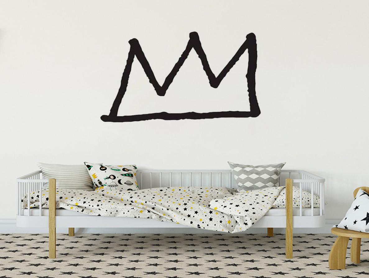 Basquiat Crown Wall Decal Art Home Decor Wall Sticker House warming gift Decoration Chambre For Living Rooms B477 2012022307611