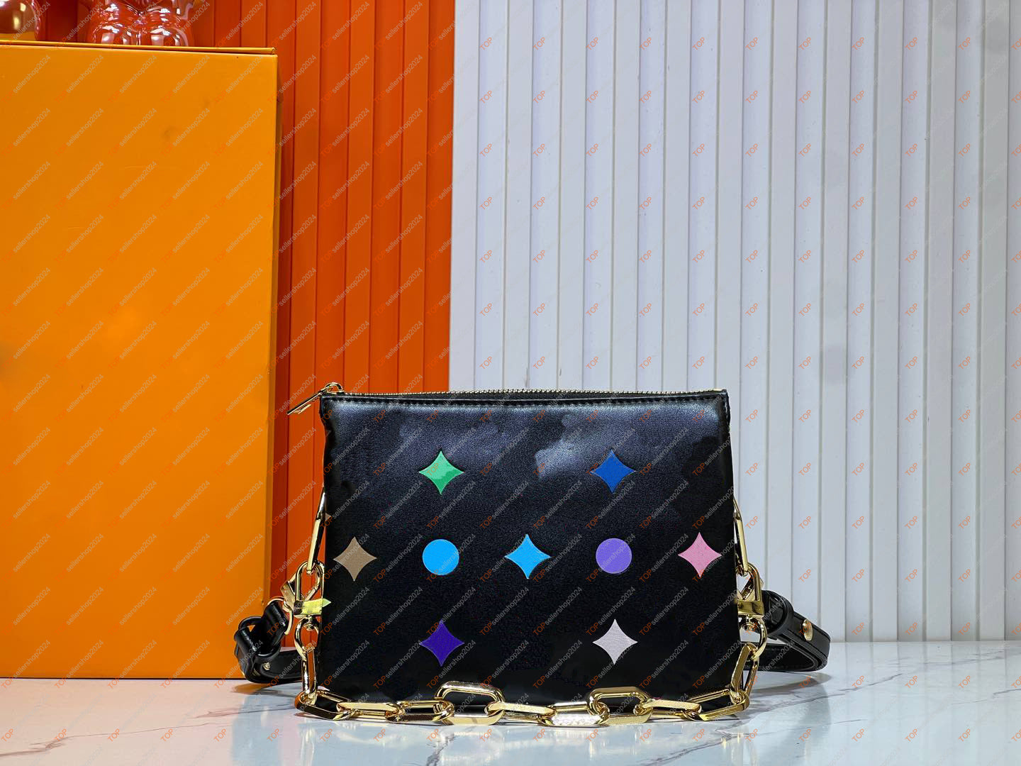 Murakami Bag Designer Women&#039;s Coussin BB Shoulder Bag Handbag High Quality Colored Embossed Leather Chain Decoration Women&#039;s Crossbody Bag