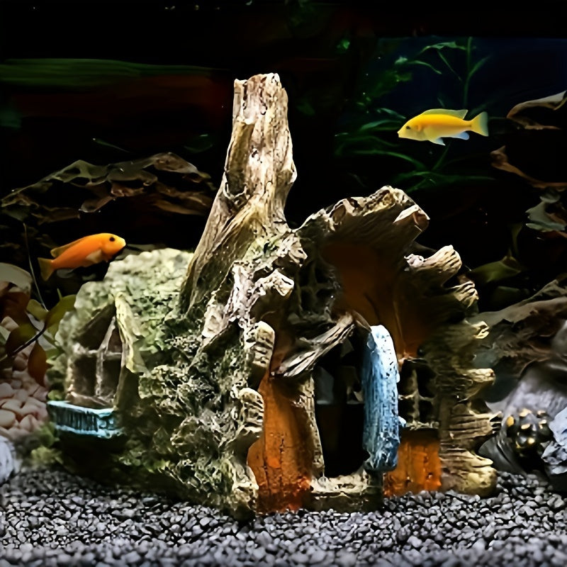 TEMU Vibrant Resin Betta House Hide Cave Decorations - Aquarium Aesthetics, Provide Hiding Places, And Create A Fun For Fish - Fish Decor