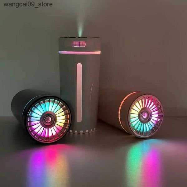 Humidifiers Wireless Car Air Humidifier Portable 300ML USB Diffuser Mist Maker for Home Bedroom with RGB LED Colorful Lights J241119