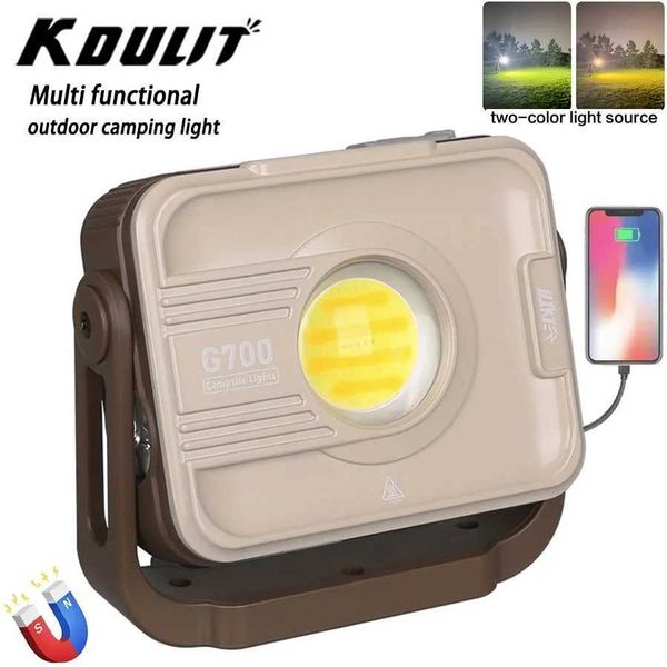 Solar Camping Lantern LED camping light 6000mAh USB charging handheld work light with unlimited dimming outdoor portable camping tent light