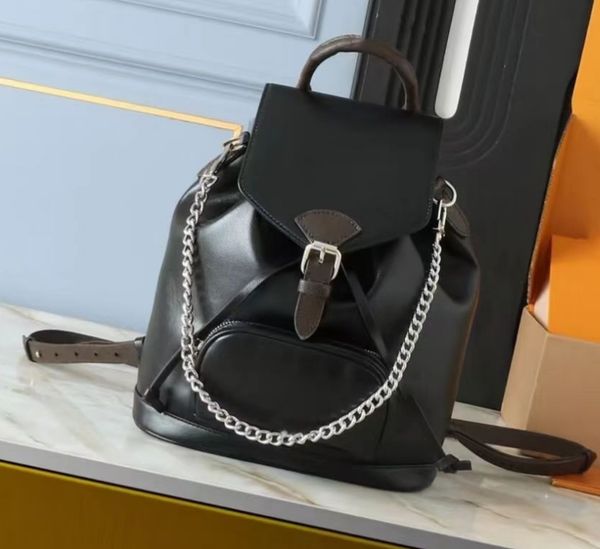 Black Backpack Genuine leather New 10A Designer Luxury bag women men Shoulder Bag Handbag Crossbody bag messenger Shopping Bag Purse totes W