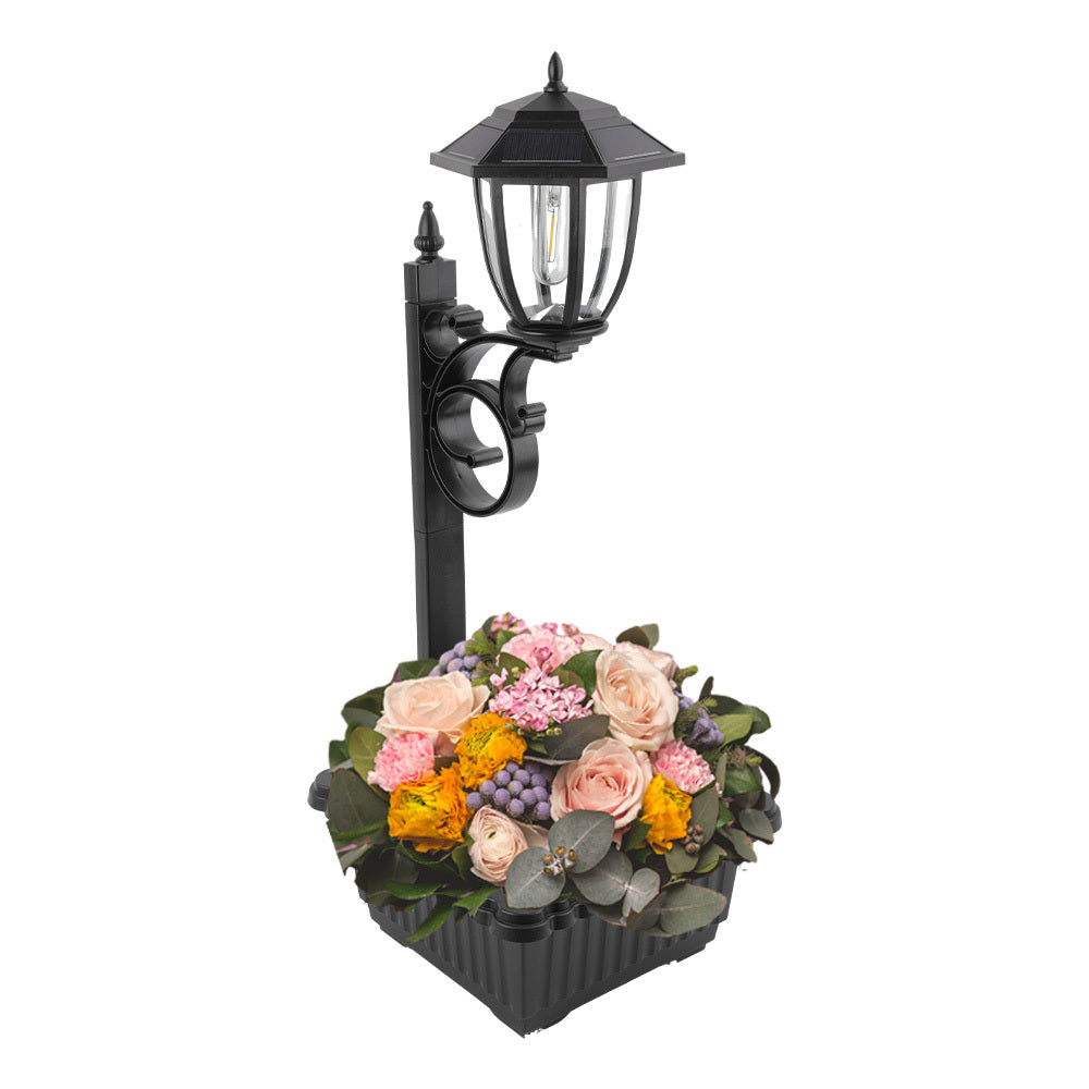 TEMU Multi Function Solar Lights With Posts, Ground Stakes, Planters, & Wall Mount Hardware, Outdoor Lights For Patio, Porch, Deck, Yard