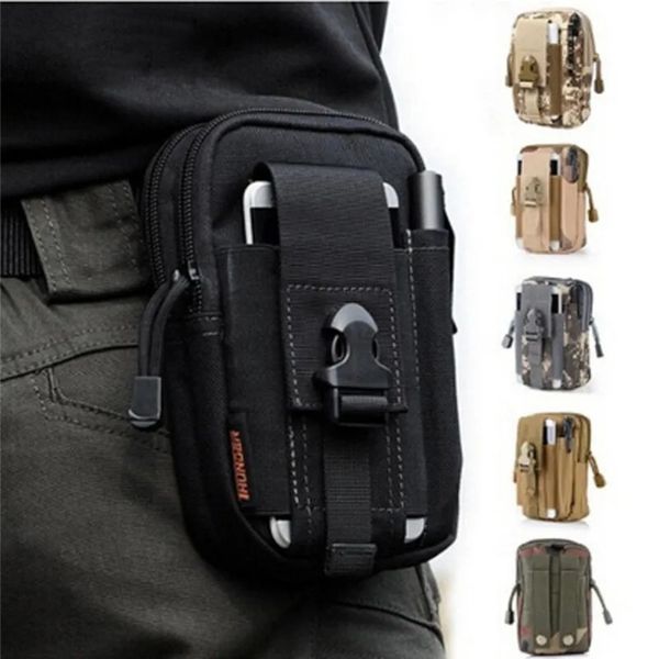 Men Waist Pack Bum Bag Pouch Waterproof Belt Packs Molle Nylon Mobile Phone Wallet Travel Tool 241115