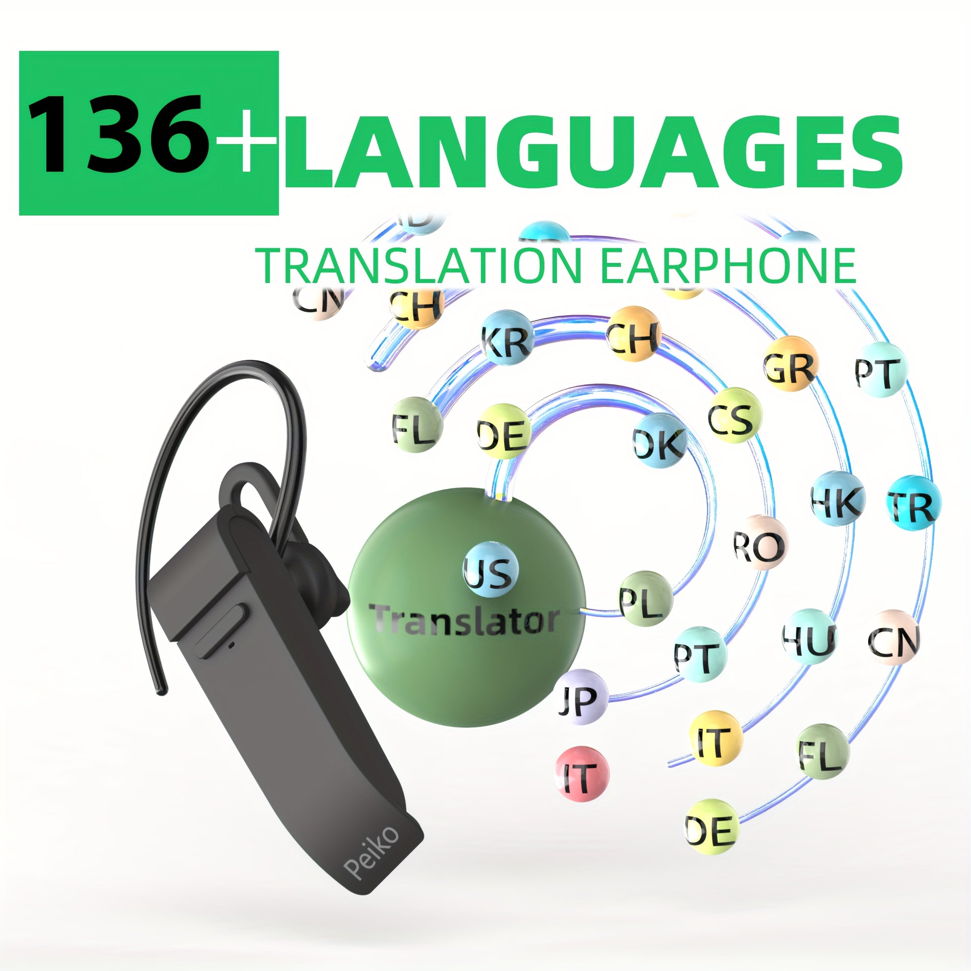 TEMU Translationearphone 136 Languages Voice Translation Device Headphones