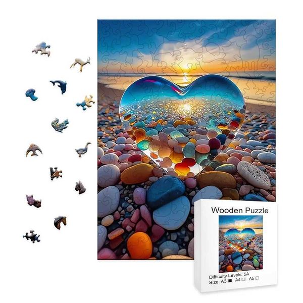 Beach-wooden Puzzles For Advanced Players-creative Multiple Special Shapes Creative Gifts For Boys And Girls Birthday Gifts Z250109