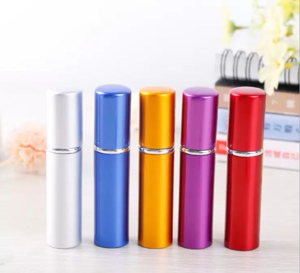 5ml Perfume Bottle Aluminium Anodized Compact Perfum Atomizer Fragrance Scent-bottle Travel Refillable Makeup Spray Bottles