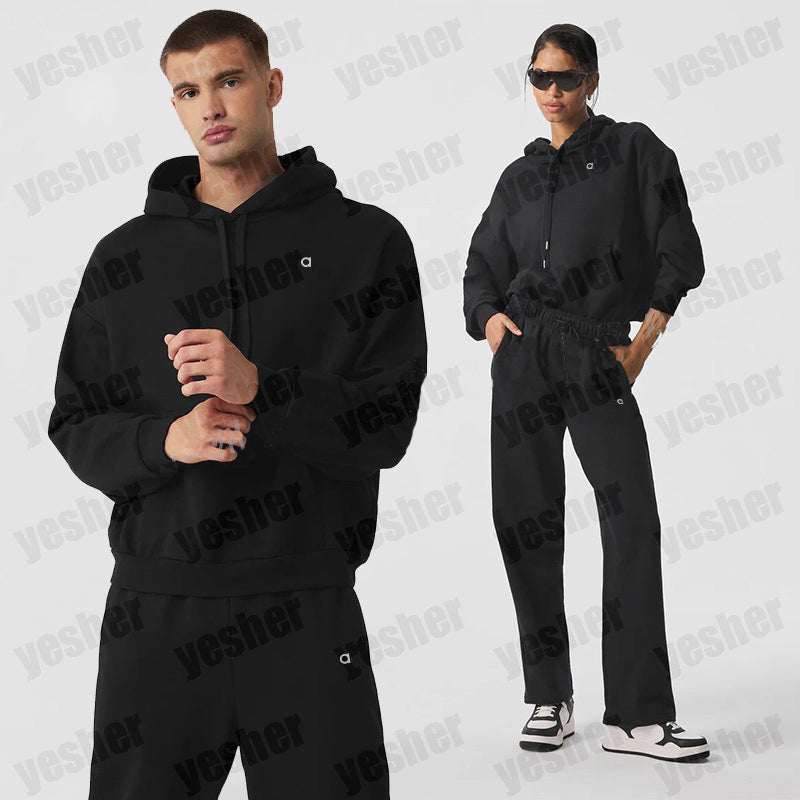 Designer 2pcs hoodie set Thick Tracksuit sweatshirt for men women trendy brand yoga womens Hoodies pant Long Sleeve Tops Sets Long Sweat Pants Hoodi