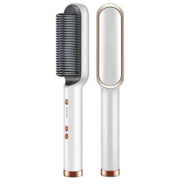 Hair comb hot air heating comb anti iron hair straightener curling hot brush straightener CL240923