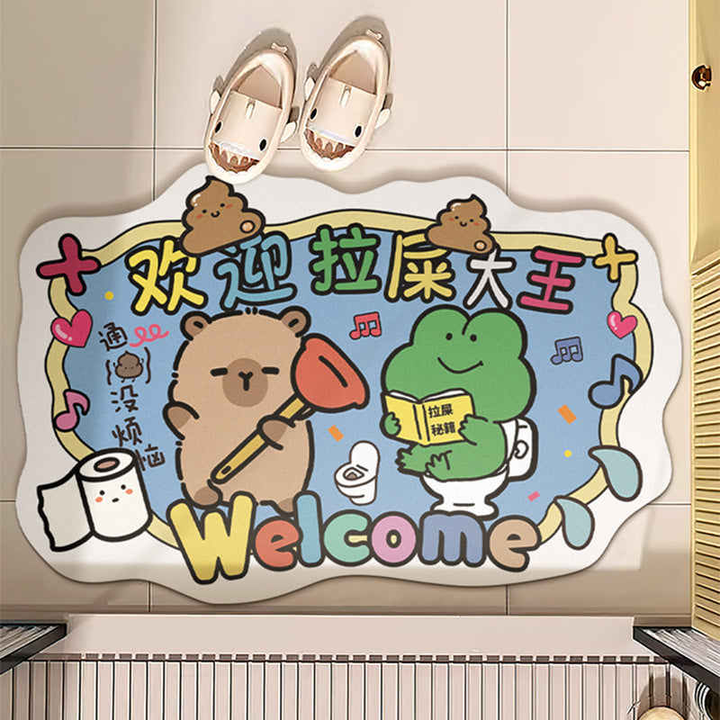Bathroom Anti-slip Floor Mat Soft Diatom Mud Bathroom Toilet Door Absorbent Quick-drying Foot Mat