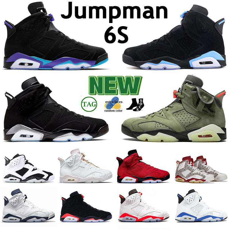 2023 Fashion jmpman 6s Outdoor sports basketball sneakers Cactus Jack Gold Hoops Infrared White Midnight Navy Aqua Donda West DMP designer trainers
