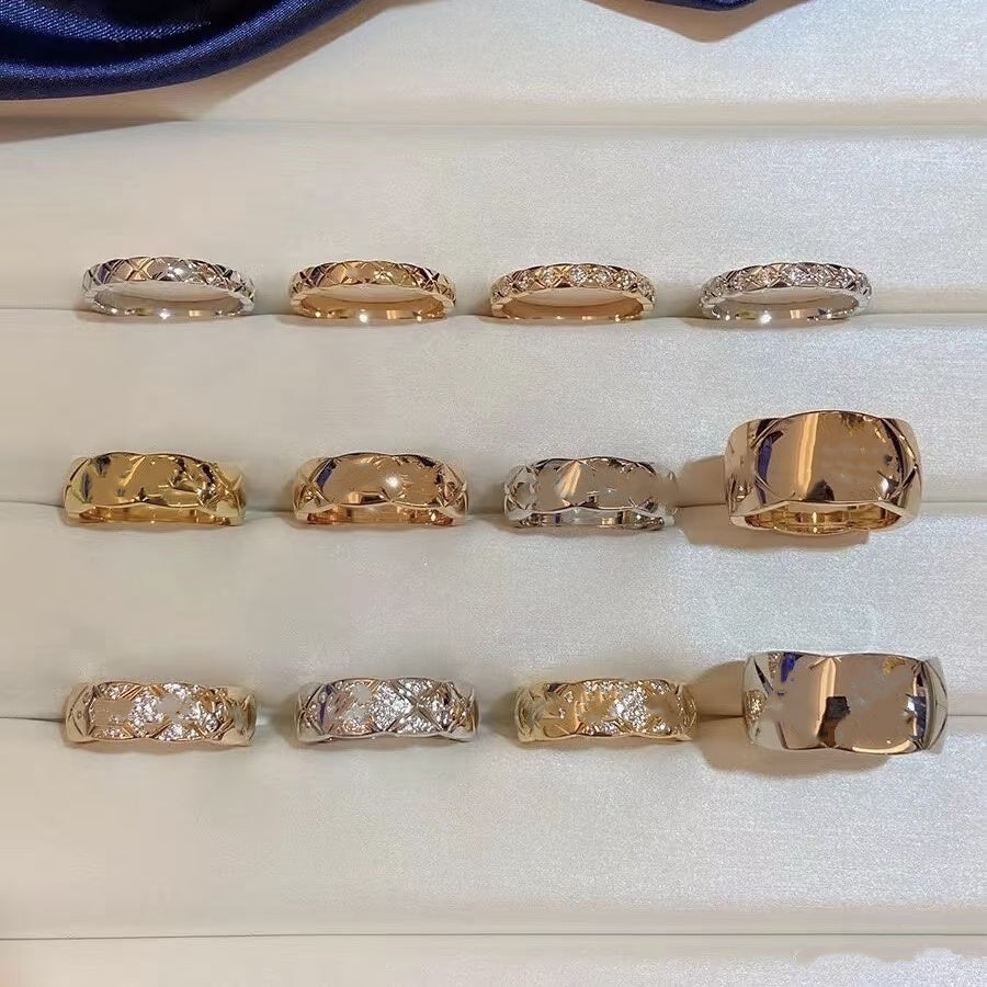 Ring Designer Ring Luxury Rings Jewelry Solid colour letter diamond design Rings Christmas Gifts Jewellery Temperament Versatile Styles a6625