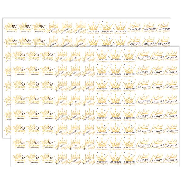 PET Film Crown Pattern Ceramics Clay Water Transfer Paper