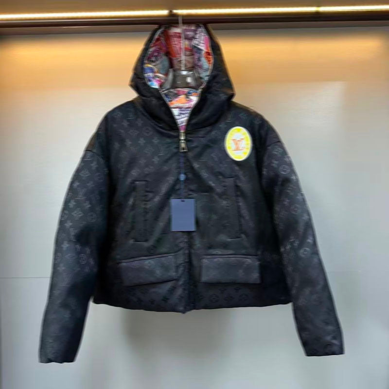 25SS early autumn double-sided down cotton jacket for men and women, winter jacket, high-quality hooded jacket