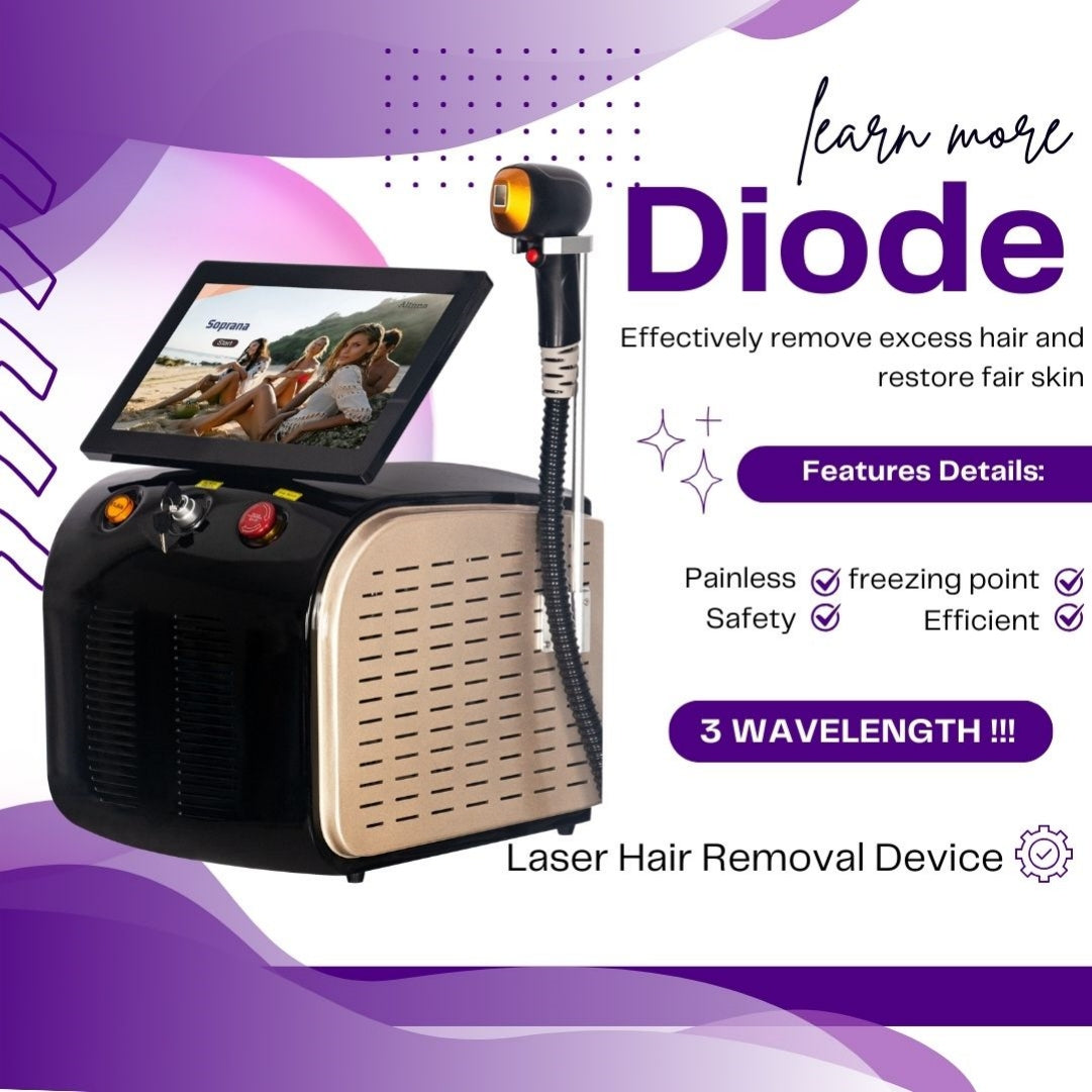 Diode Laser Hair Removal Device For Fast and Safe Hair Removal Professional Beauty Machine For Clinic Use and Skin Rejuvenation