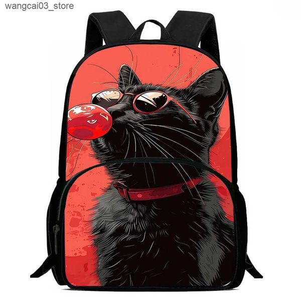 Backpacks Cute Cartoon Cats Kids Backpacks Boys and Girls Student Birthday Gift Child School Bags Large Capacity Camping Durable Rucksack L2