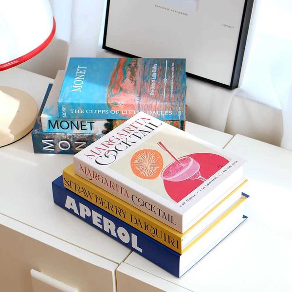 Large Medium And Small Set Fake Book for Decoration Simple Living Room Faux Books Villa Shelf Room Coffee Table Props BookXJ240828