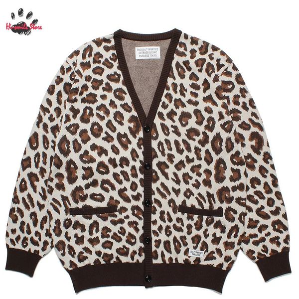 Men s Jackets 2023 Cardigan WACKO MARIA V Neck Buttons Sweatshirts Men Woman 1 Quality Fashion Casual Knitting Sweater 231101