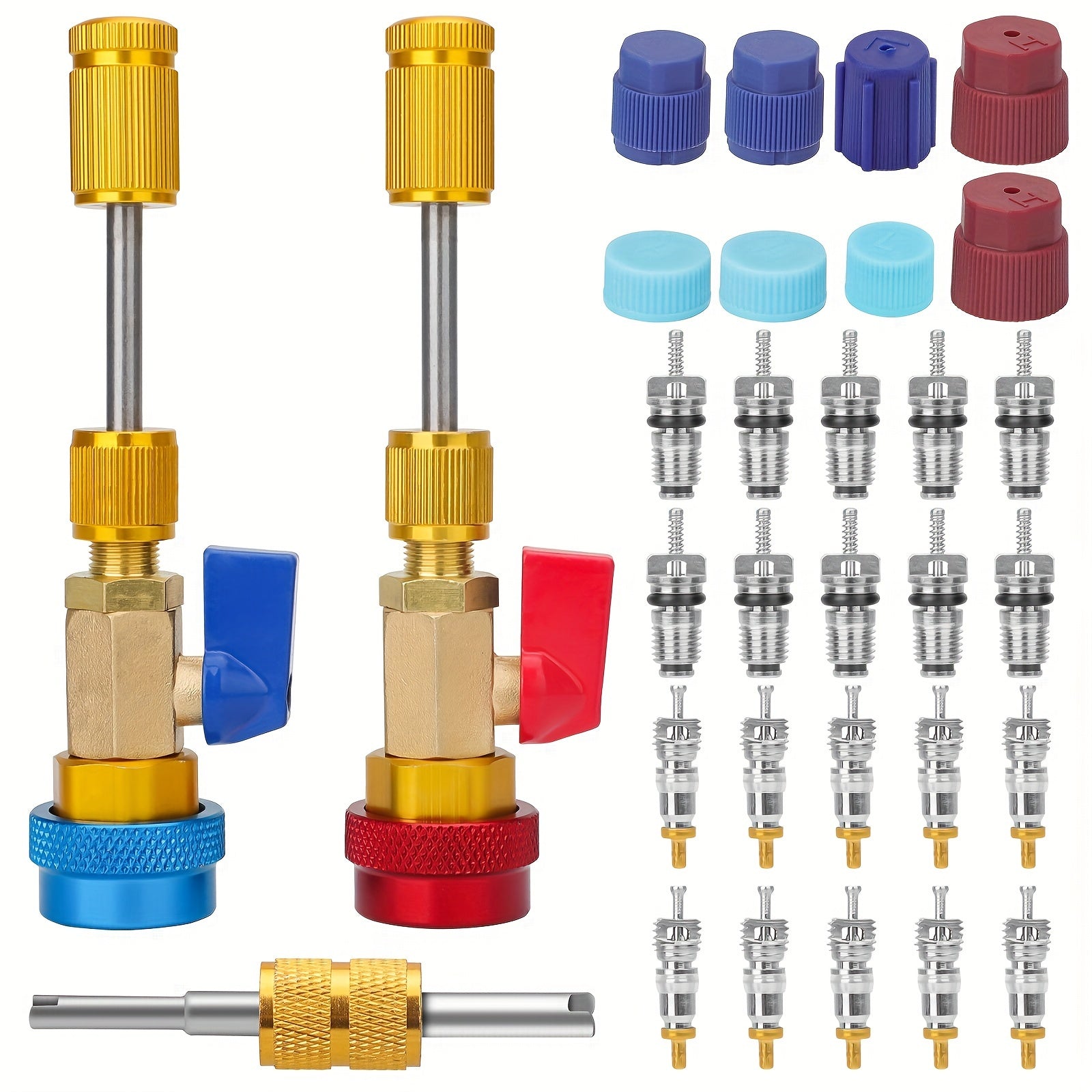 TEMU R134a Valve Core Quick Remover Installer, High Valve Core Remover Tools Kit, For Refrigerant Air Conditioner System