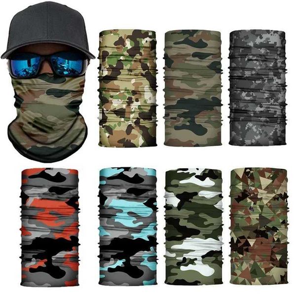 Camouflage Cycling Face Mask Riding Scarf Breathab Neck Gaiter Men Seamss Bandana Women band Tube Face ShieldXJ241231