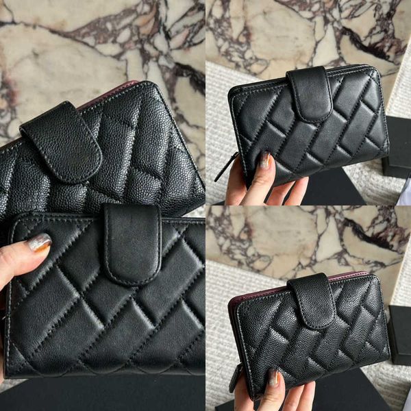 Womens Wallet Designer Purses Caviar Leather Card Holder Planner Luxury Zippy Wallets Men Cardholder Portafoglio