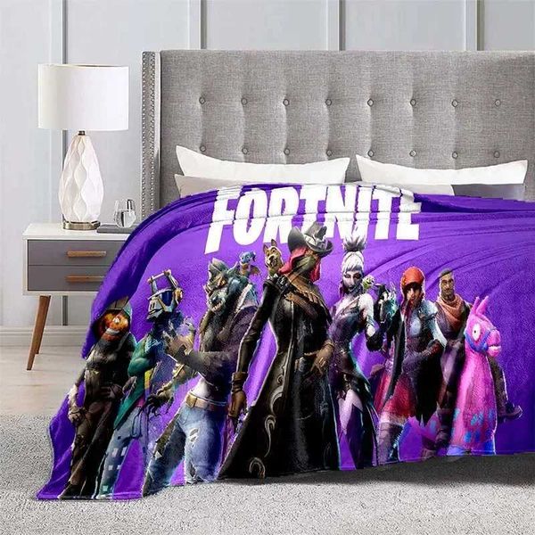 F-Fortnites game Soft Plush BlanketFlannel Blanket Throw Blanket for Living Room Bedroom Bed Sofa children adult home blanketXJ241101