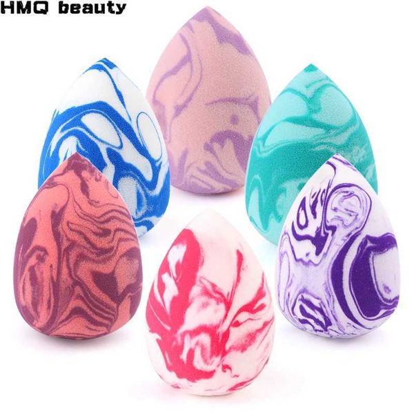 Makeup Sponge Marbling Water-drop Shape Foundation Concealer Sponge Mix Powder Cosmetic Puff Make Up Blender Y240803