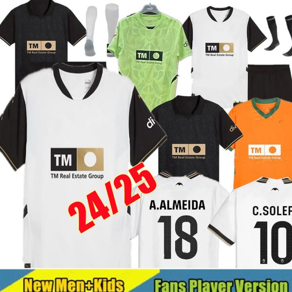 24-25 Valencias soccer jerseys CAVANI GUEDES GAMEIRO 2024 2025 camisetas de futbol Gaya men kids kit football shirts Rivero C.SOLER Cheryshe