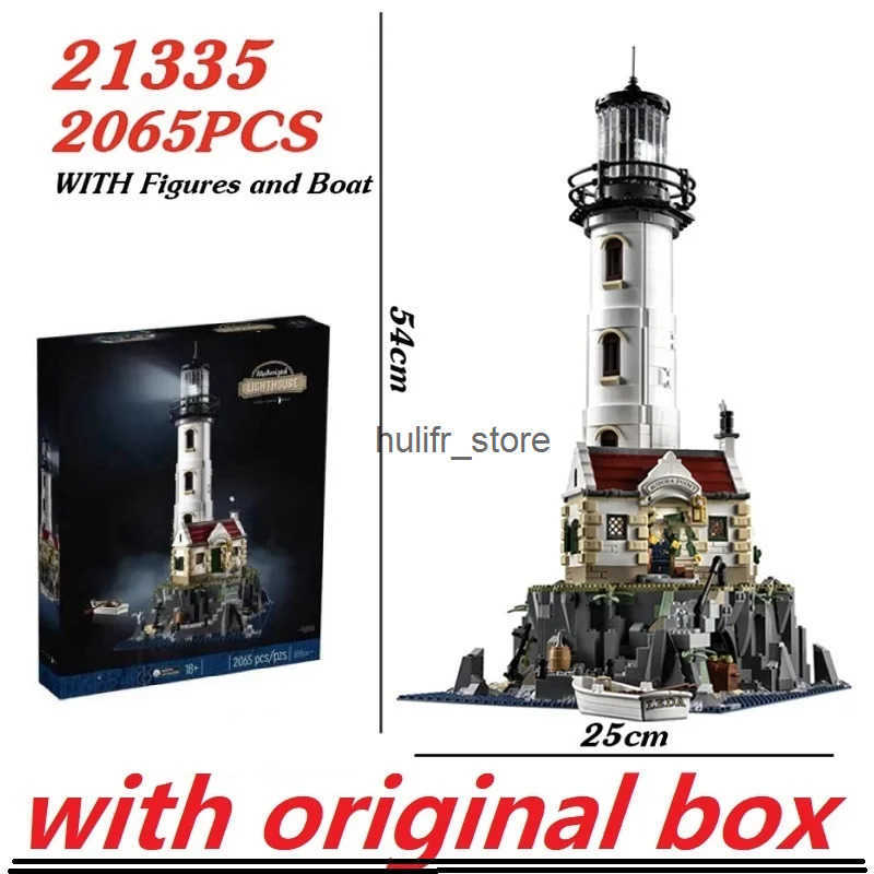 With original box type electric lighthouse 21335 2065Pcs model building blocks motorcycle building blocks toys childrens Christmas gifts Q250425C251