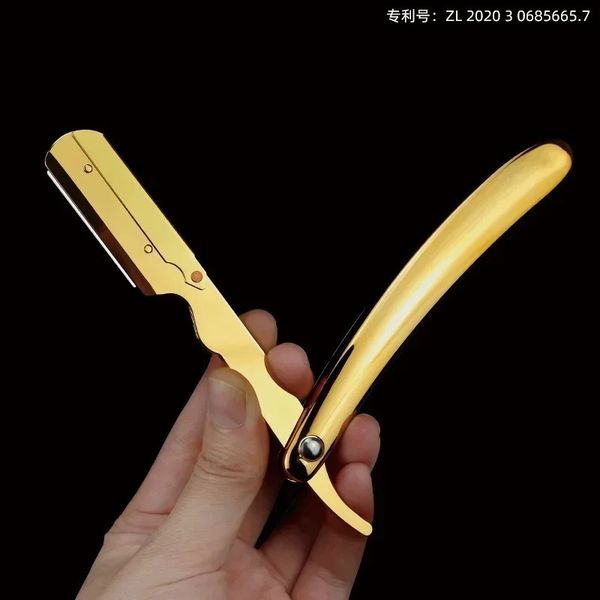 2024 Men Shaving Barber Tools Hair Razor Black Folding Shaver Knife Stainless Steel Straight razor Barbearia Holder Gift Sure, here are the