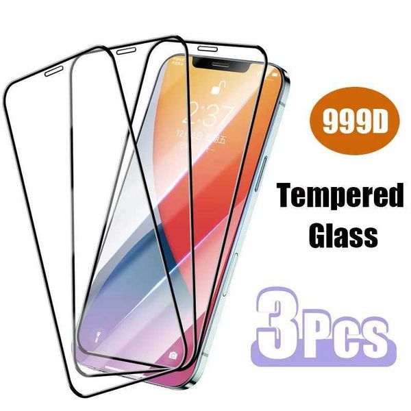3PCS Full Cover Tempered Glass For iPhone 7 Plus 6 6s 8 X 10 Screen Protector For iPhone 11 XR XS Max 12 Pro Mini SE 2020 Glass O250116