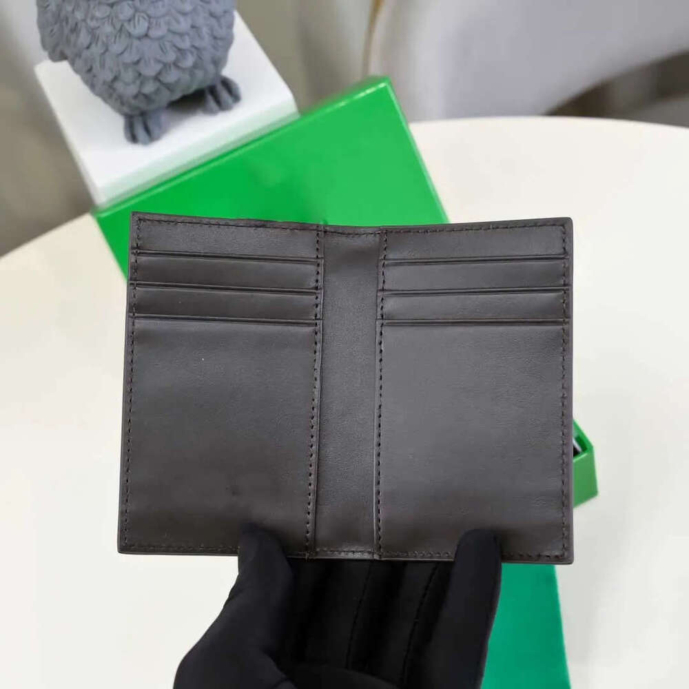 woven men wallet designer card holder women samll purse genuine leather cardholder top quality wallets 6 slots pocket organizer 3e6