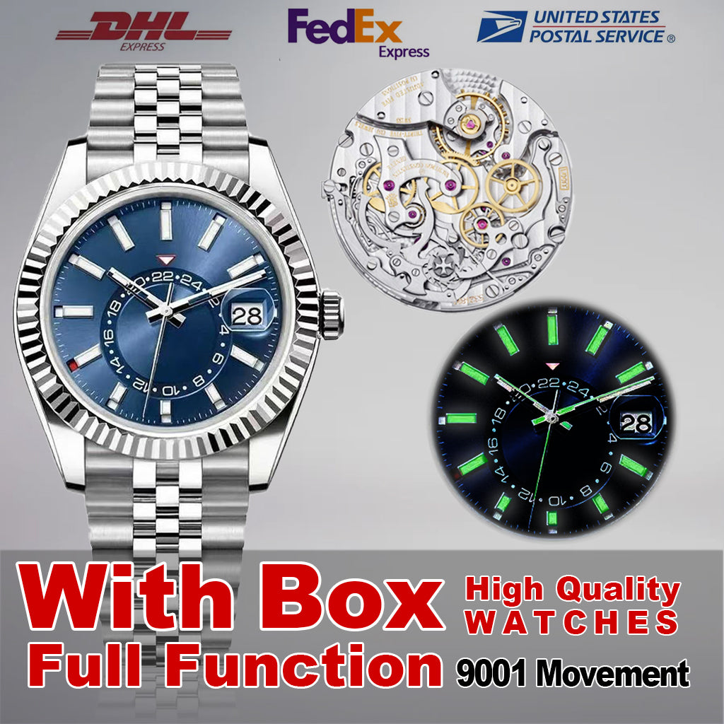 Men Designer Watches High Quality montre Top N Factory Mens Automatic Mechanical Full Function 9001 movement Luminous Diving Watch Free home deliver