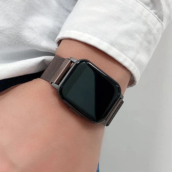 Magnetic Loop for For Amazfit GTS-4-2-2e-GTS2 Mini-3-GTR 4-3-2-47mm 20mm 22mm Metal Mesh Smartwatch Bracelet Amazfit Bip S Strap