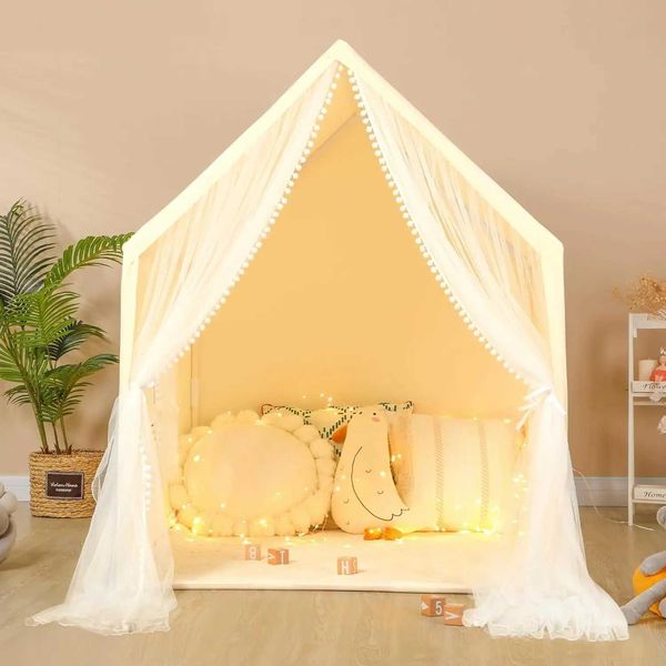 Kids Play Tents for Girls Large Fairy Playhouse for Kids Princess Castle Tent Gift Toys for Girl Toddler Children Play House X250210