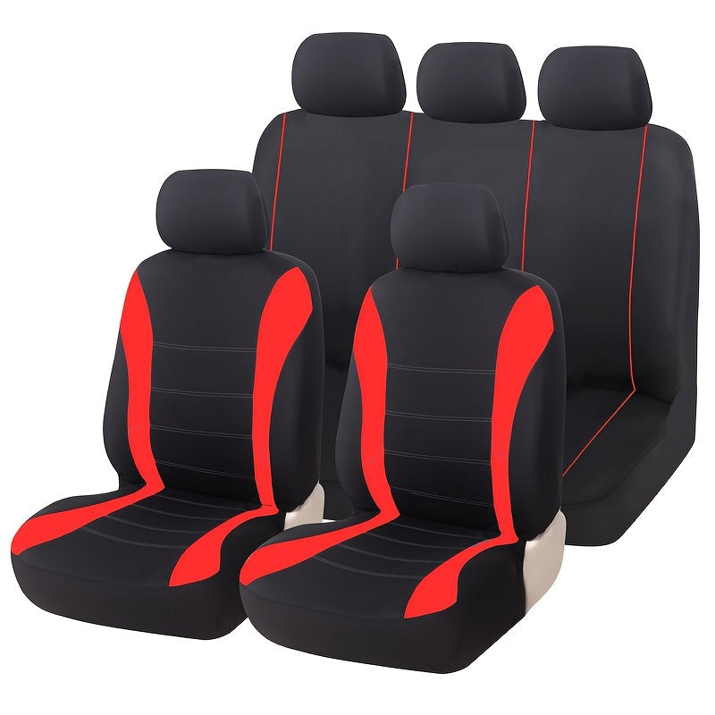 TEMU 5-seat Car Seat Covers Set - Compatible, Stylish Sporty , Durable , - Complete Set For Families Or , Interior Accessories