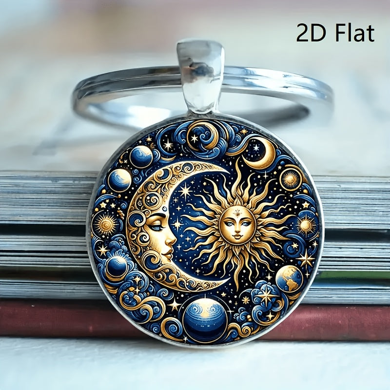 TEMU Astronomical Sun And Pattern Keychains, Bag Accessories, Car Pendants, Home Decor, Anniversary Gifts, Holiday Gifts, Gifts For On Halloween,