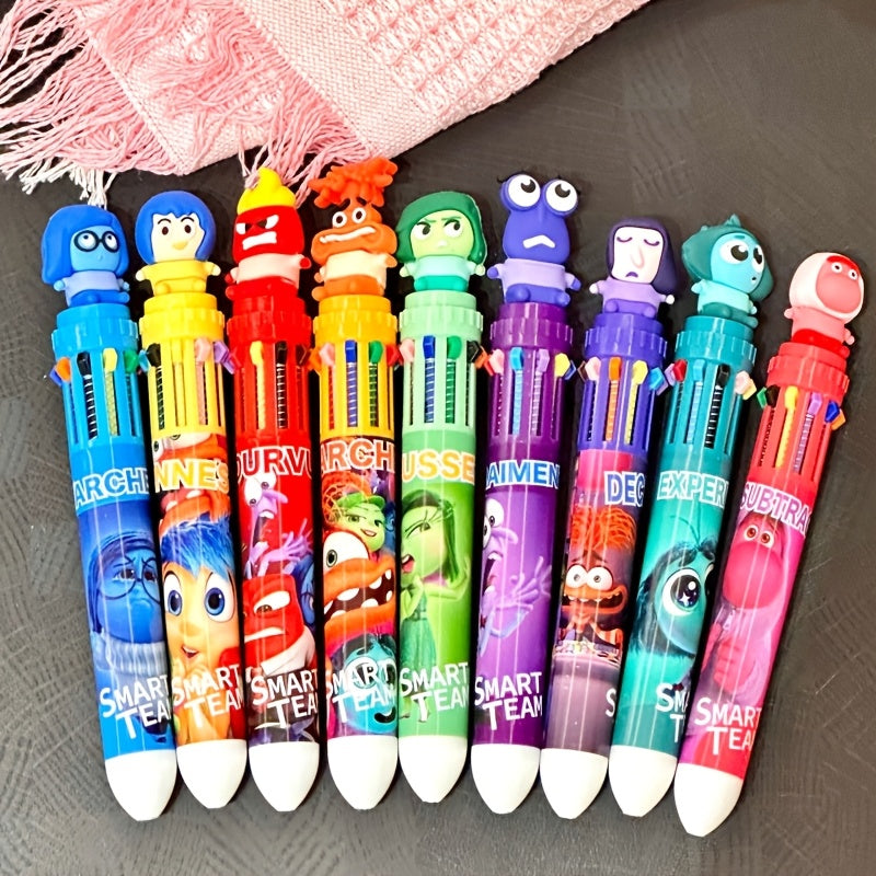 TEMU During The Event [officially Licensed By ] 9 Pens From Inside Out. Each Pen Is A Round Ballpoint Pen With Ten Colors And Is Of -type.