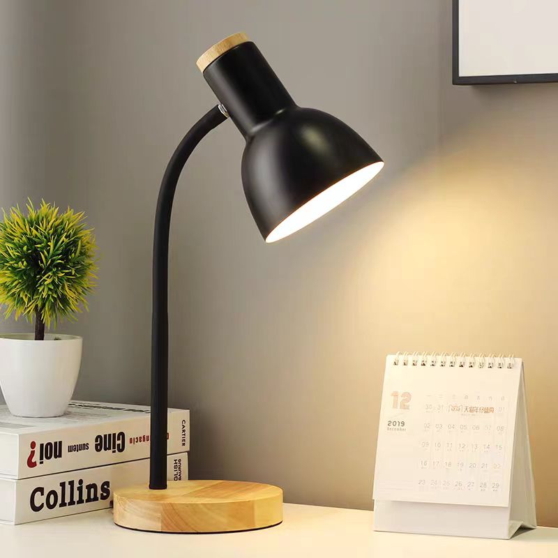 Elegant Nordic Solid Wood LED Desk Lamp - Perfect Read-Friendly Lighting Solution for Living Spaces