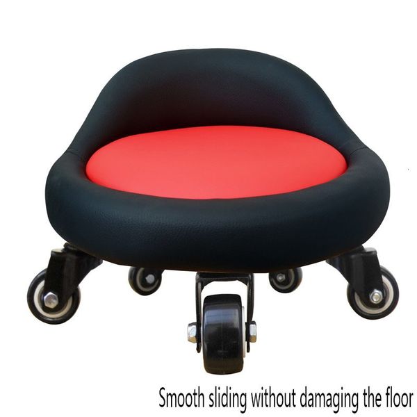 Other Household Sundries Salon Furniture Pedicure Chair Low Stool Pulley Movable Small Round or Cleaning Massage wer Pot Rack 230804