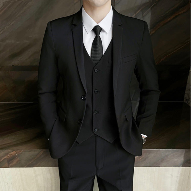 K747 Plus Size Men&#039;s Autumn Suit with Single Button Closure Stylish Business Casual Attire