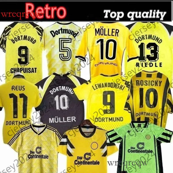 98 99 retro 01 soccer jerseys 00 02 classic football shirts Lewandowski ROSICKY BOBIC KOLLER 96 97 94 95 12 13 REUS MOLLER Dortmund M.Gotze