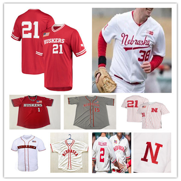 Nebraska Cornhuskers College Baseball Jersey Alex Gordon Brice Matthews Max Anderson Charlie Fischer Josh Caron Dylan Carey Casey Burnham Emmett Ols