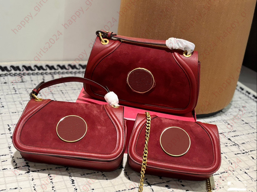 Luxury Chain Bag designer handle blondie shoulder bag handle handbag bag genuine leather Suede vintage fashion cross body women InterlockingG Messen