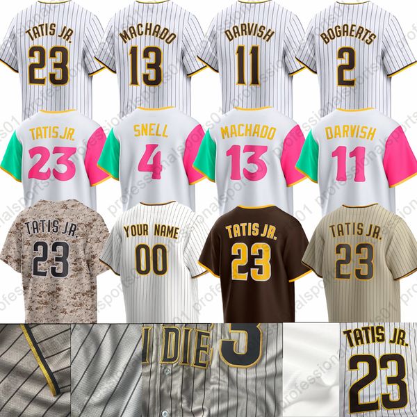 23 Fernando Tatis Jr. 22 Juan Soto Manny Machado Baseball Jerseys San Diego Xander Bogaerts Padres Robert Suarez Yu Darvish Josh Hader Jose