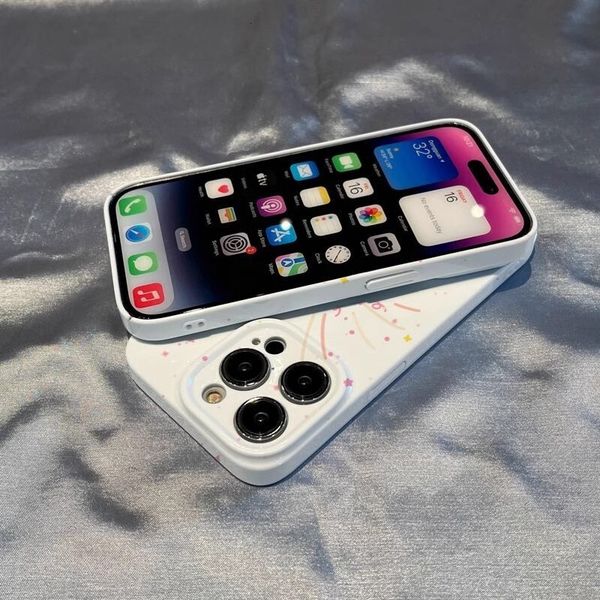 ddmygifts Rainbow Fireworks Suitable for 15 Promax Phone 14 All Inclusive 13 Pro Film Hard Case X Cartoon 12 New 11 A