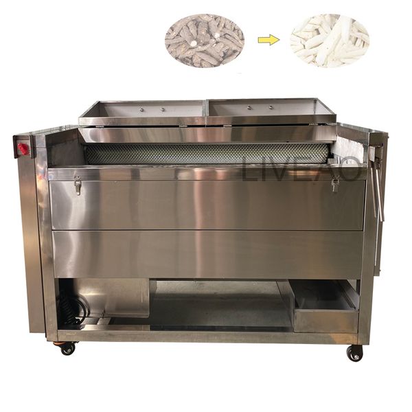 Kitchen Root Vegetable Fruit Ginger Cassava Washer Potato Cleaning Peeling Machine Ginger Skin Peeler