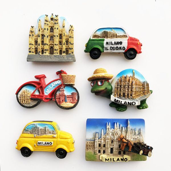 Fridge Magnets Italian car 3D Handmade Refrigerator Magnetic Sticker Home Decor Gift Crafts 230520