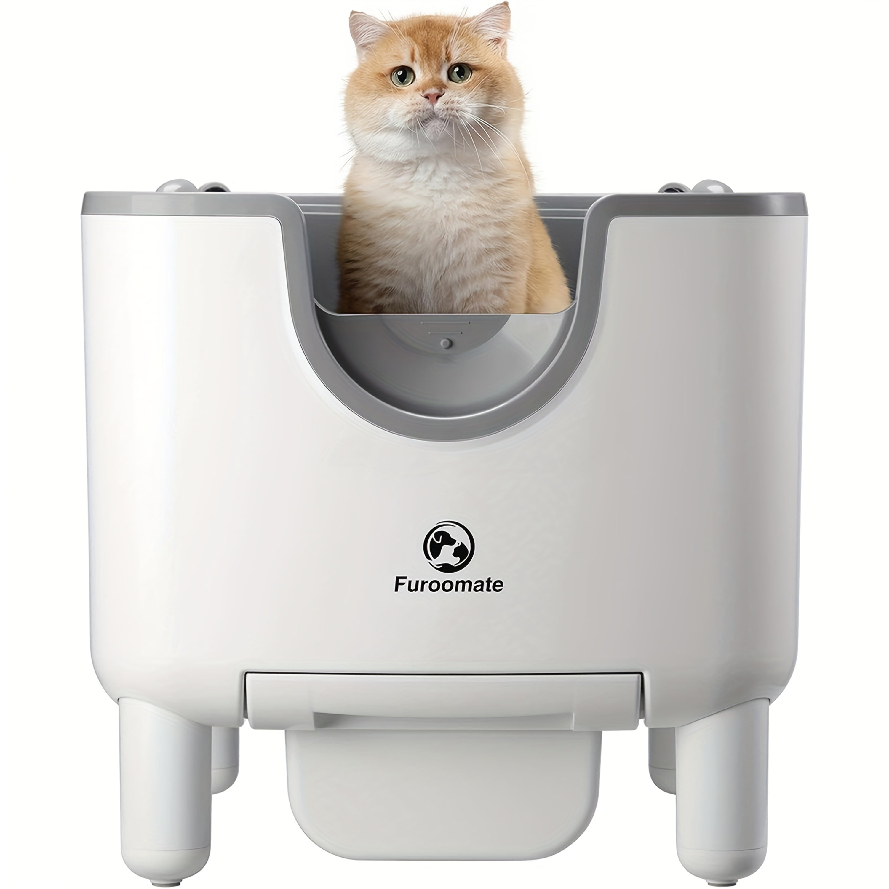 TEMU 1pc Furoomate Self-cleaning Litter Box, Automatic Cat Litter Box, , With Built-in Safety Features And Christmas Cat Toys For Indoor Cats